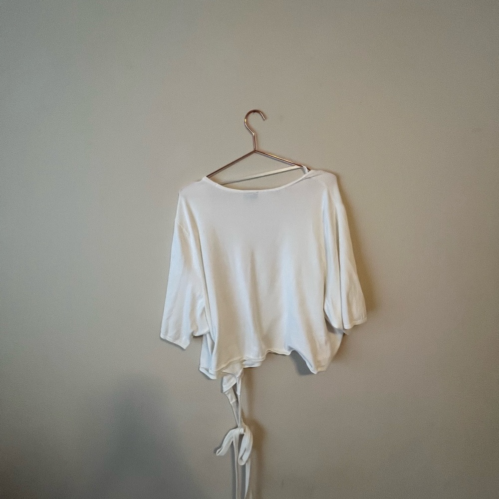 Torrid White 4X Wrap Sweater- Balletcore - Picture 3 of 4